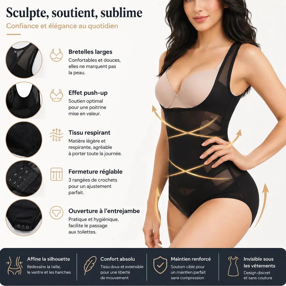Body Gainant Sans Coutures Sculptant Taille et Ventre Jolinova™