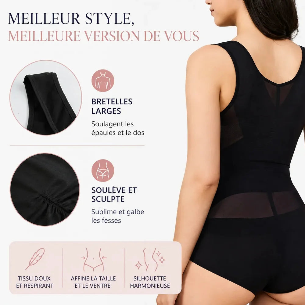 Body Gainant Sans Coutures Sculptant Taille et Ventre Jolinova™
