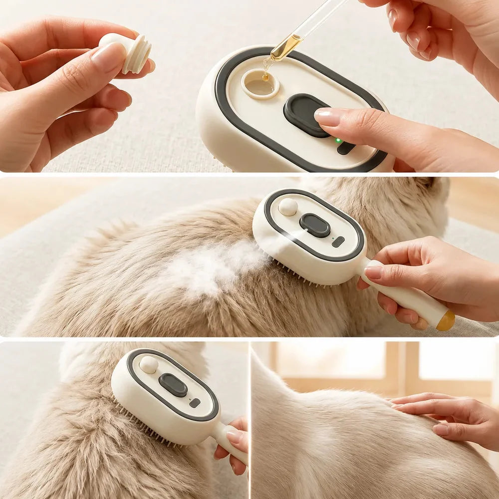 Brosse Électrique Brumisatrice Démêlante avec Massage Jolinova™