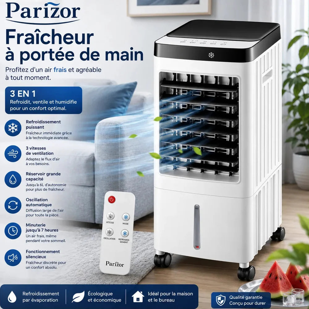 Climatiseur Mobile Sans Évacuation Silencieux 10L Jolinova™