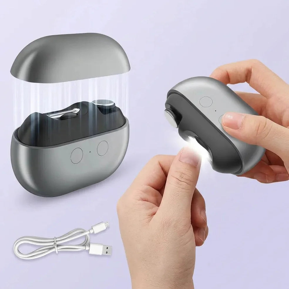 Coupe Ongle Electrique Orthopédique Inox pour Ongles Épais Gris Jolinova™