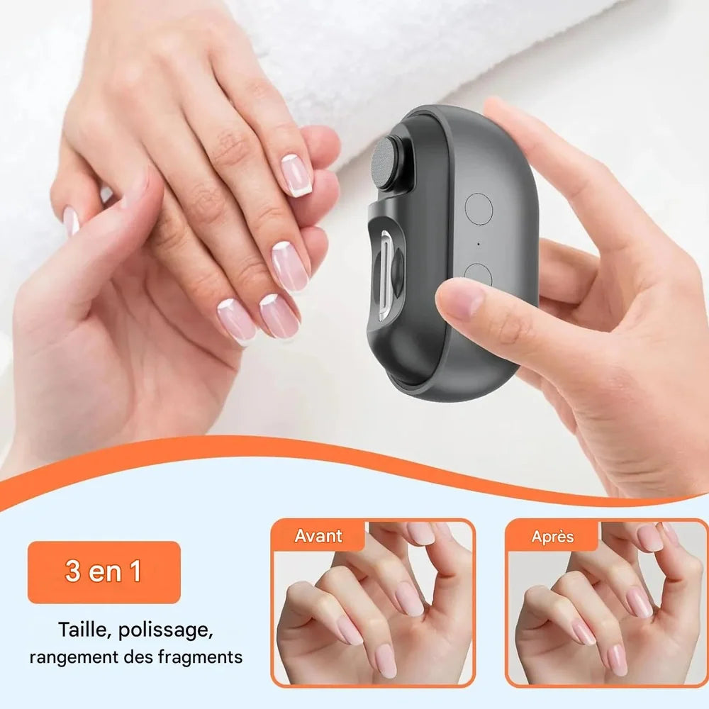 Coupe Ongle Electrique Orthopédique Inox pour Ongles Épais Gris Jolinova™