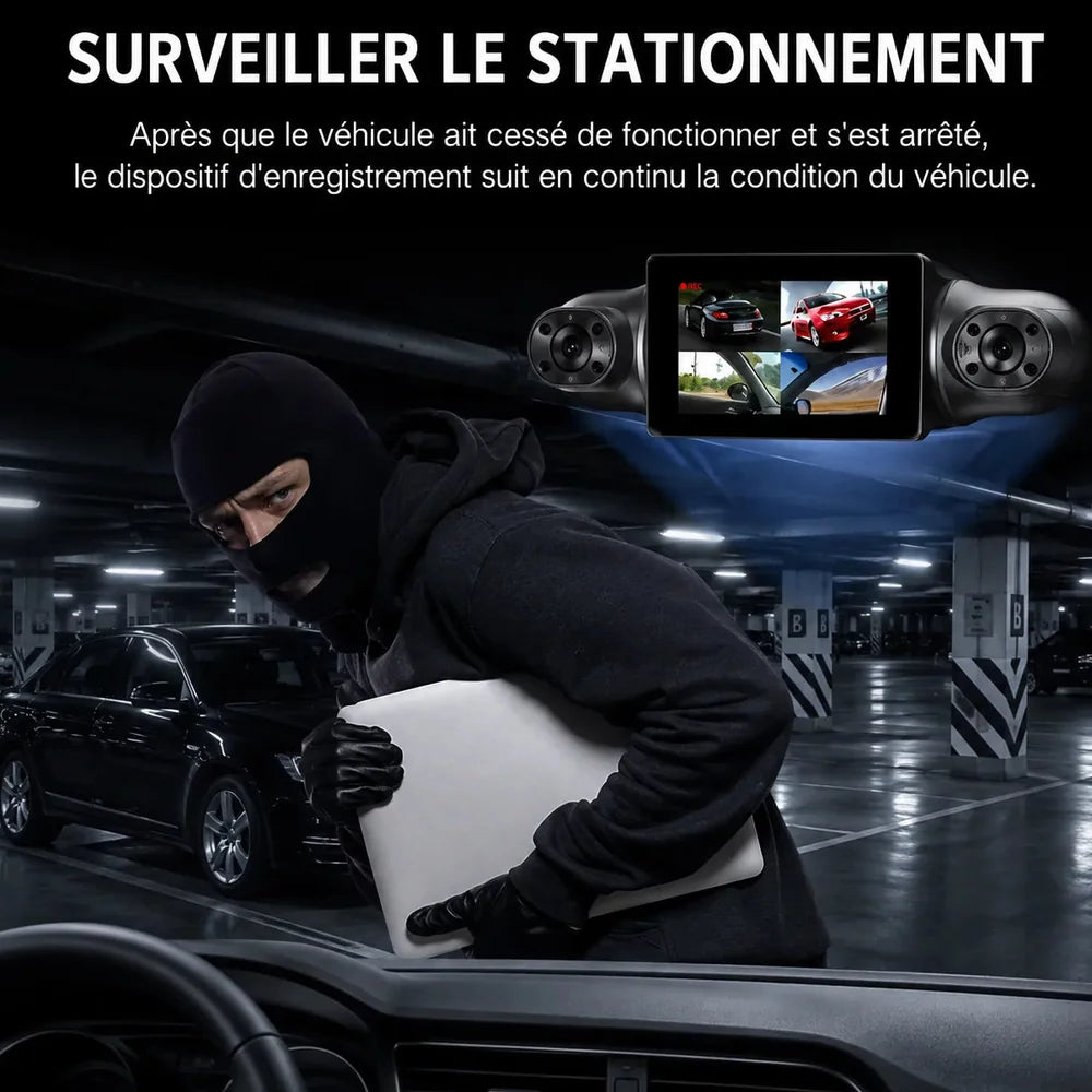 Dashcam Voiture 360° Full HD avec Vision Nocturne Jolinova™