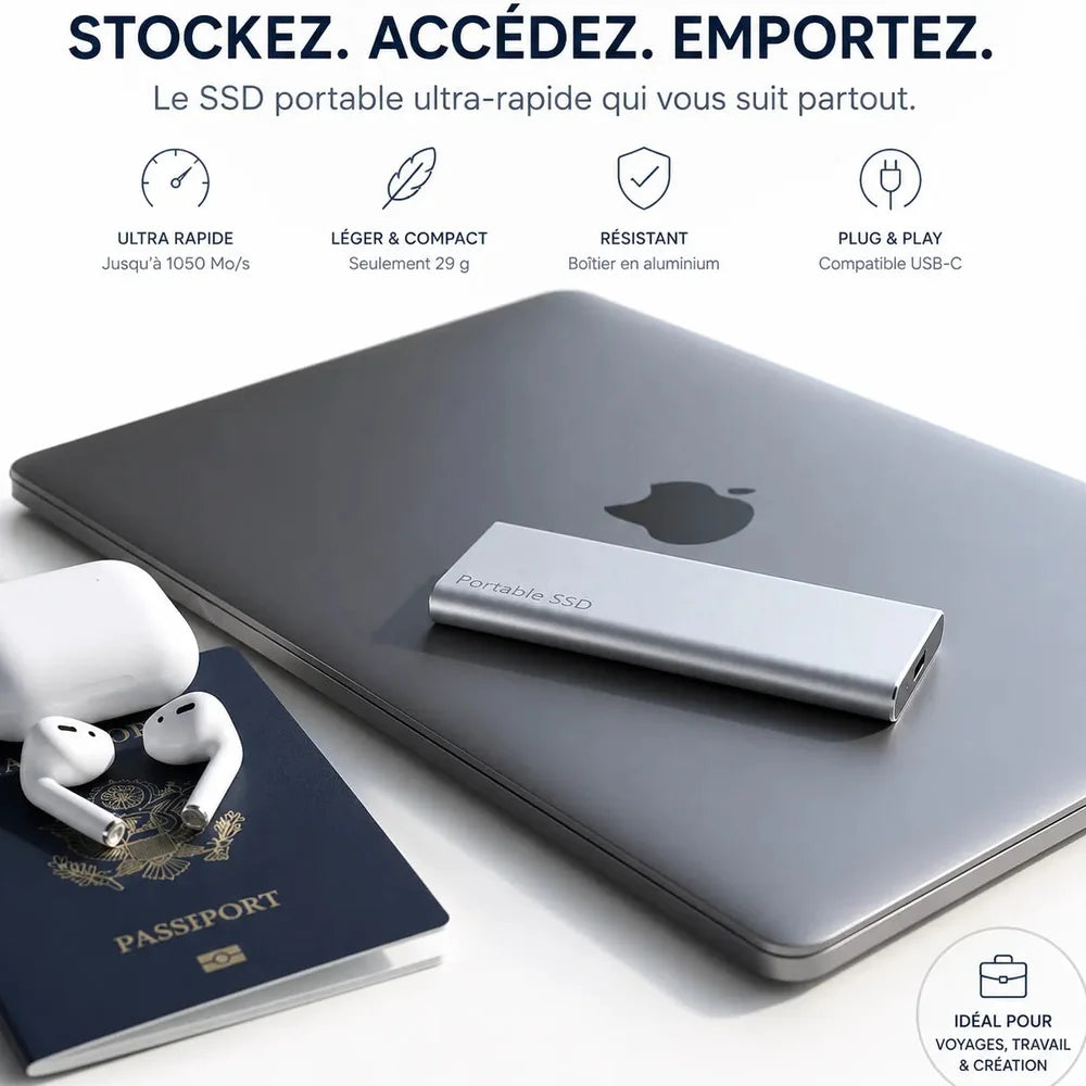 Disque Dur Externe 4 To USB — C Portable Jolinova™