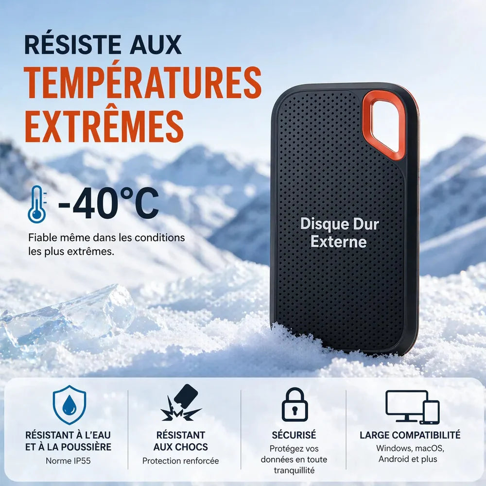 Disques Durs Externes SSD Stockage Compact et Ultra Rapide Jolinova™