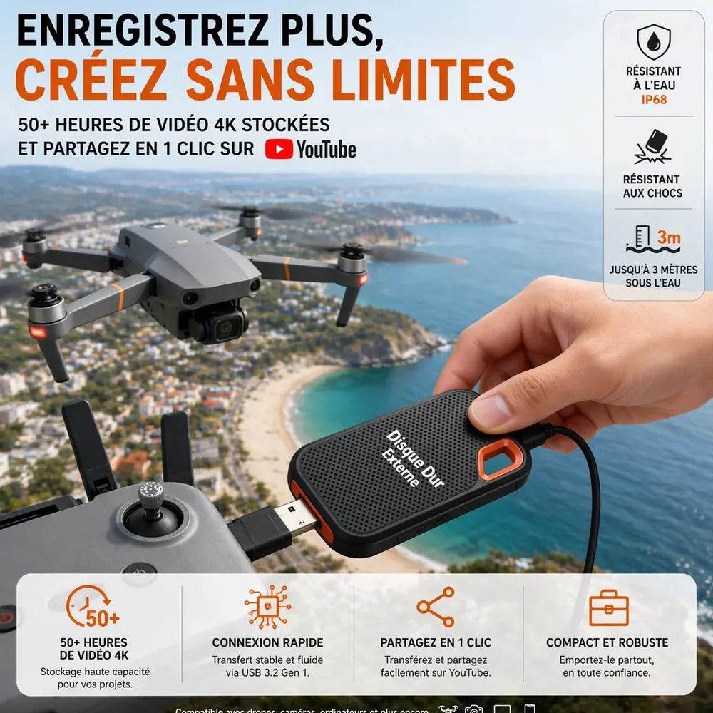 Disques Durs Externes SSD Stockage Compact et Ultra Rapide Jolinova™