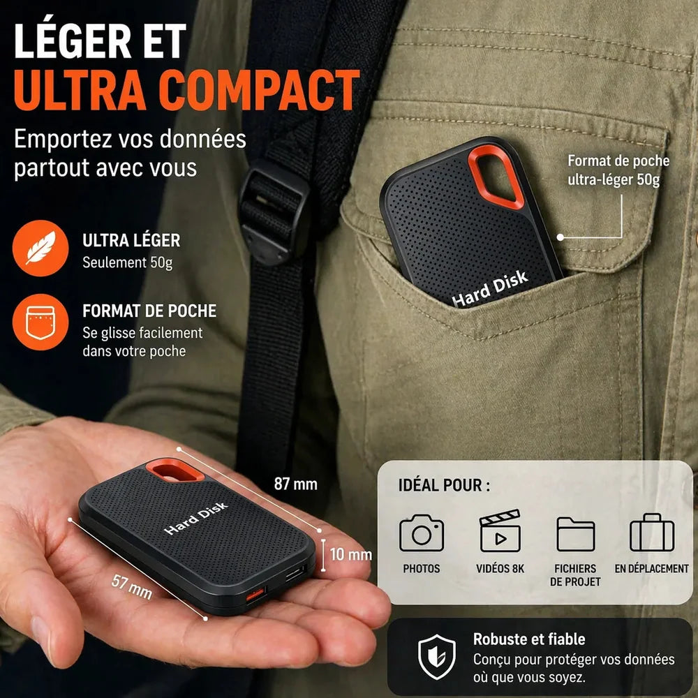 Disques Durs Externes SSD Stockage Compact et Ultra Rapide Jolinova™
