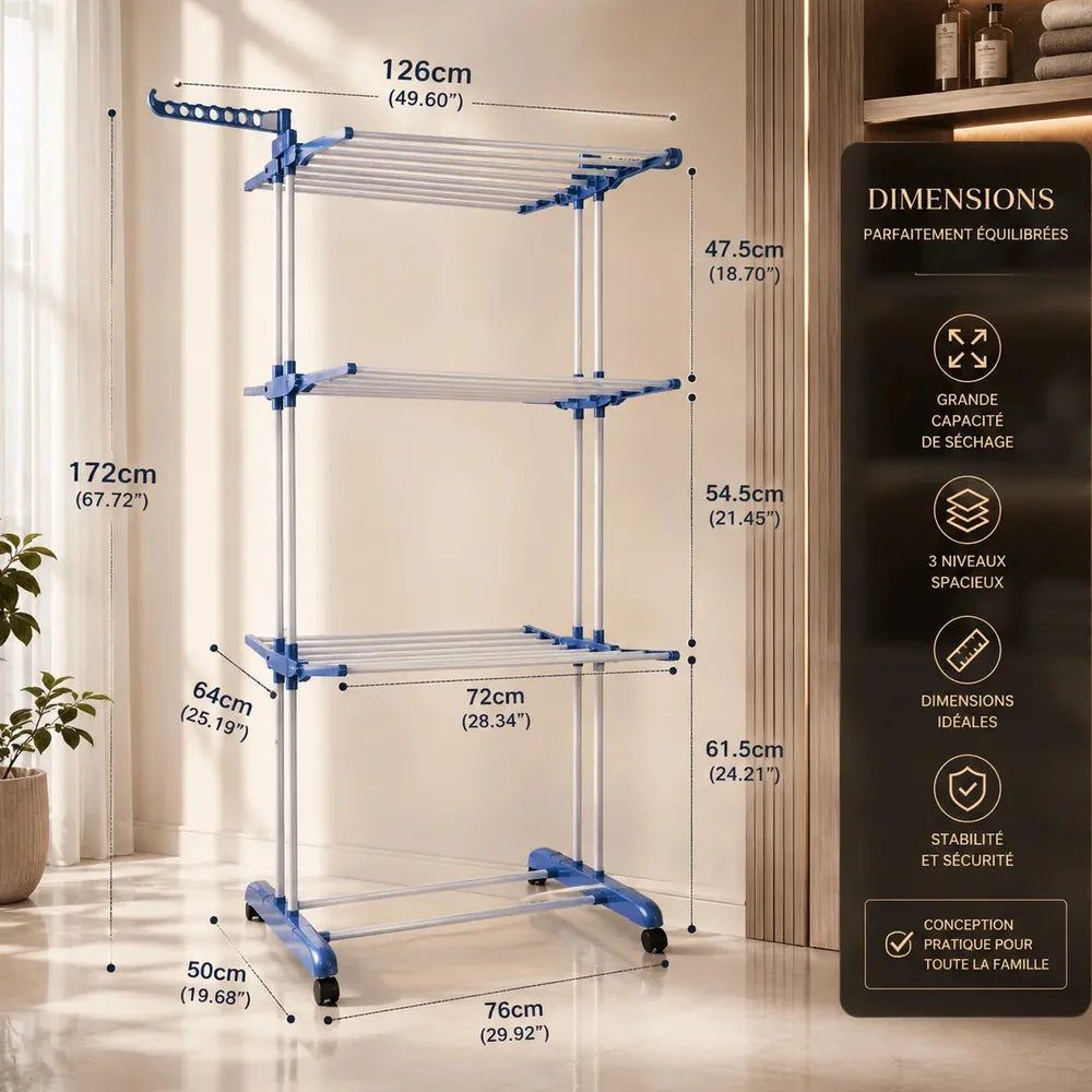 Etendoir linge pliable pour exterieur Jolinova™