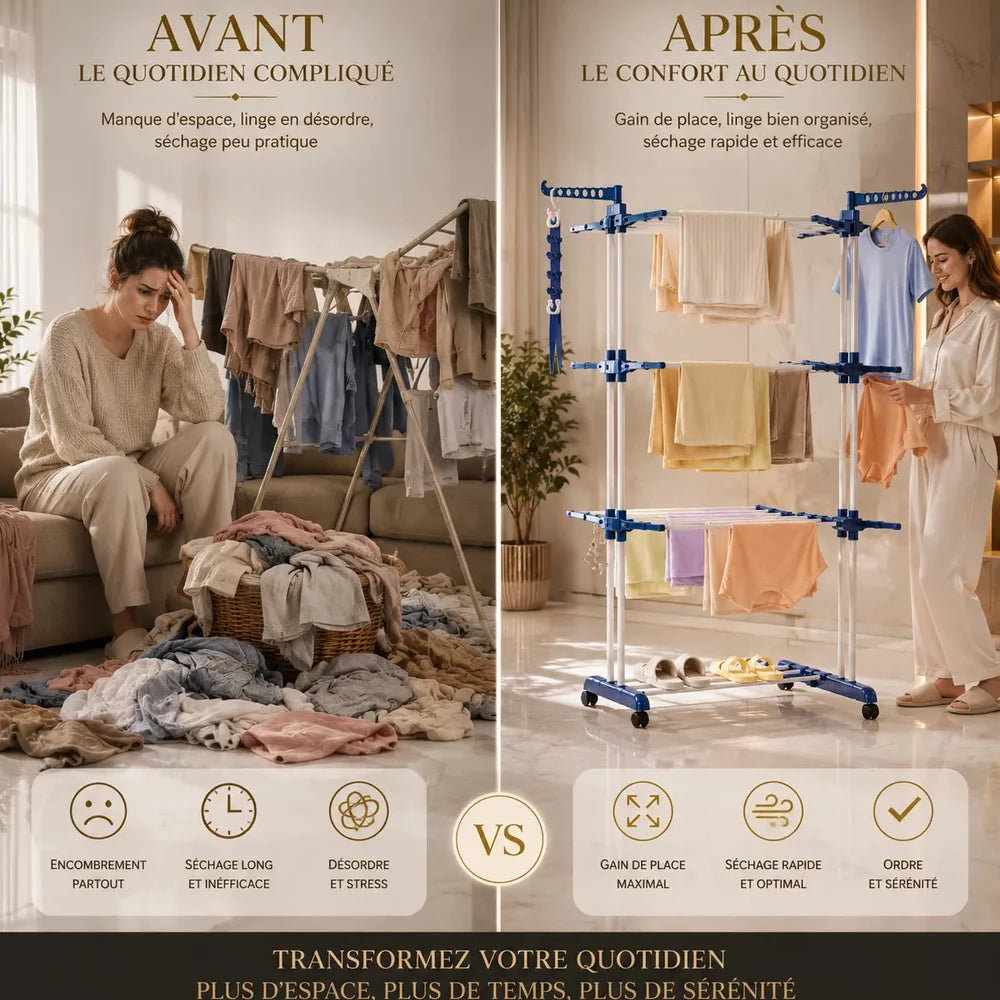 Etendoir linge pliable pour exterieur Jolinova™