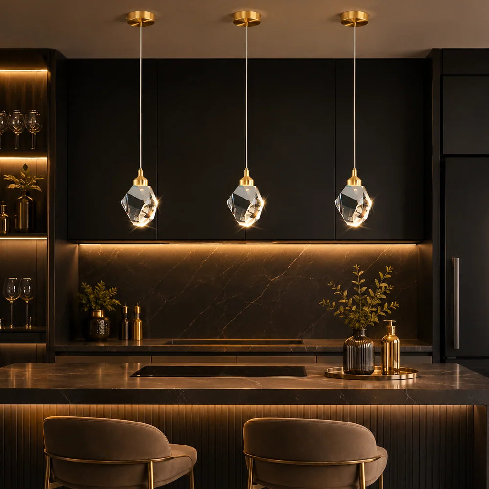 Lustre Salon Cristal LED Élégant pour Salle à Manger & Cuisine Jolinova™