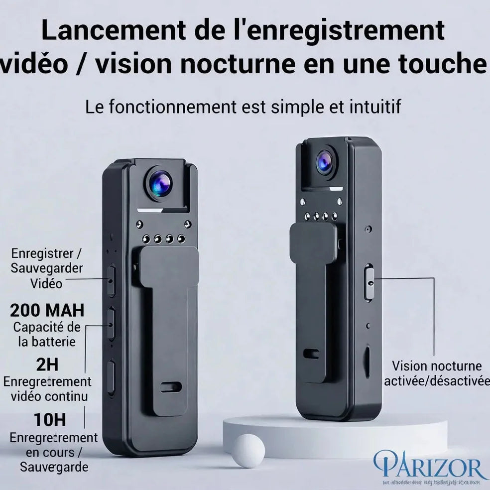 Mini caméra de surveillance, caméra espion portable, camera miniature Jolinova™