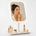 Miroir LED coiffeuse tactile rechargeable 3 couleurs Jolinova™