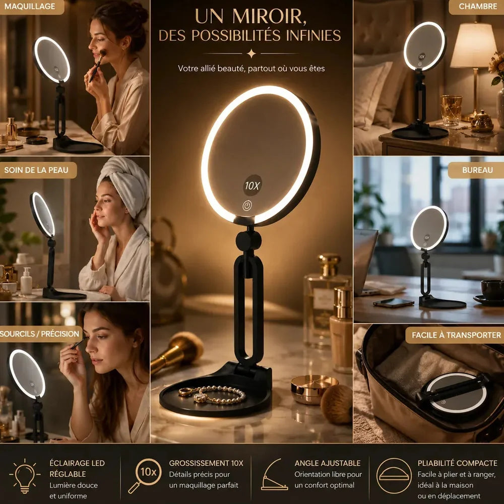 Miroir Maquillage LED et coiffeuse Jolinova™