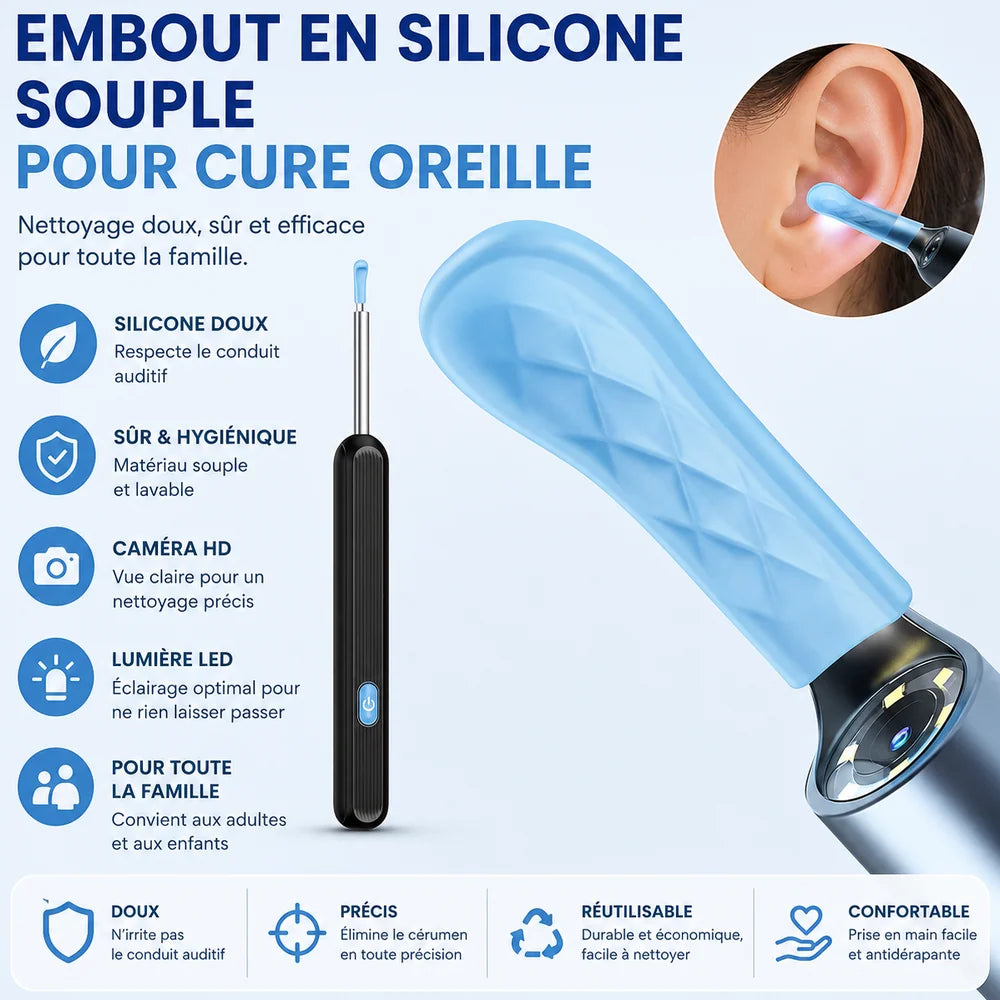 Nettoyeur d’Oreille Intelligent avec Caméra HD WiFi Jolinova™