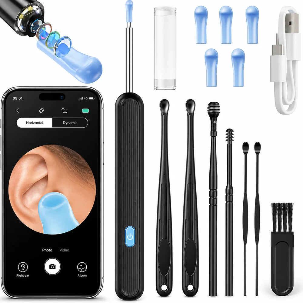 Nettoyeur d’Oreille Intelligent avec Caméra HD WiFi Jolinova™