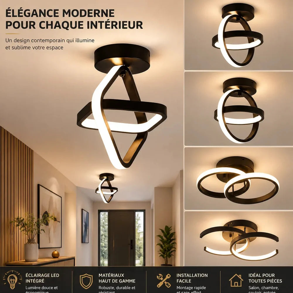 Plafonnier à LED Design avec lumière 3 couleurs Jolinova™