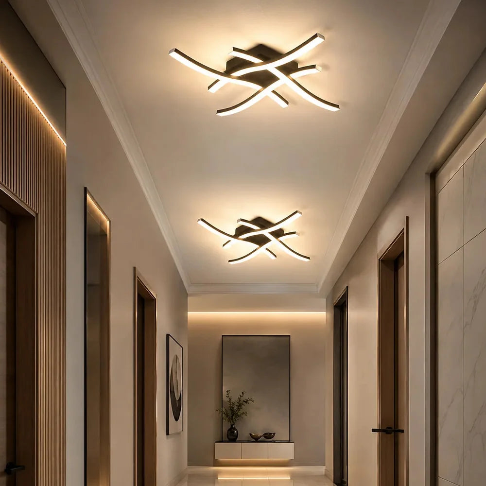 Plafonnier à LED Incurvé Moderne pour Salon, Chambre et Cuisine Jolinova™