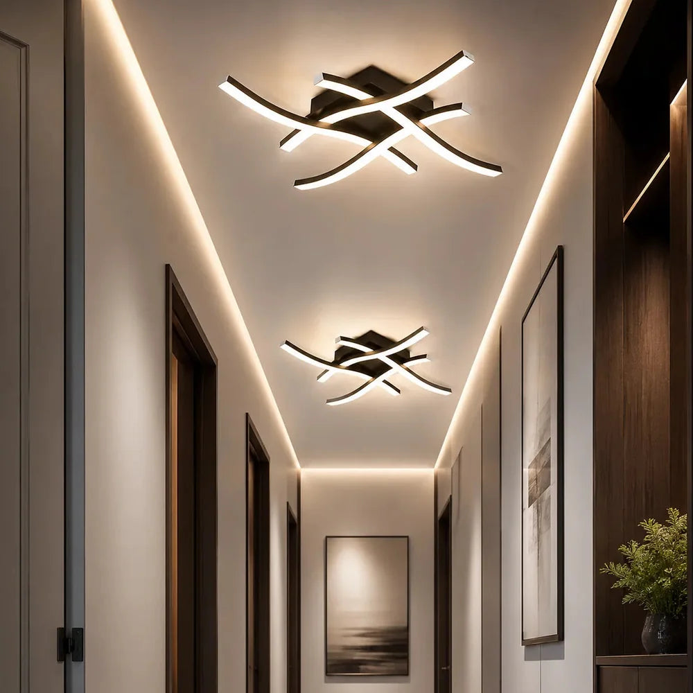 Plafonnier à LED Incurvé Moderne pour Salon, Chambre et Cuisine Jolinova™