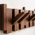 Portemanteau Mural en Bois Design Piano avec 6 Crochets Jolinova™