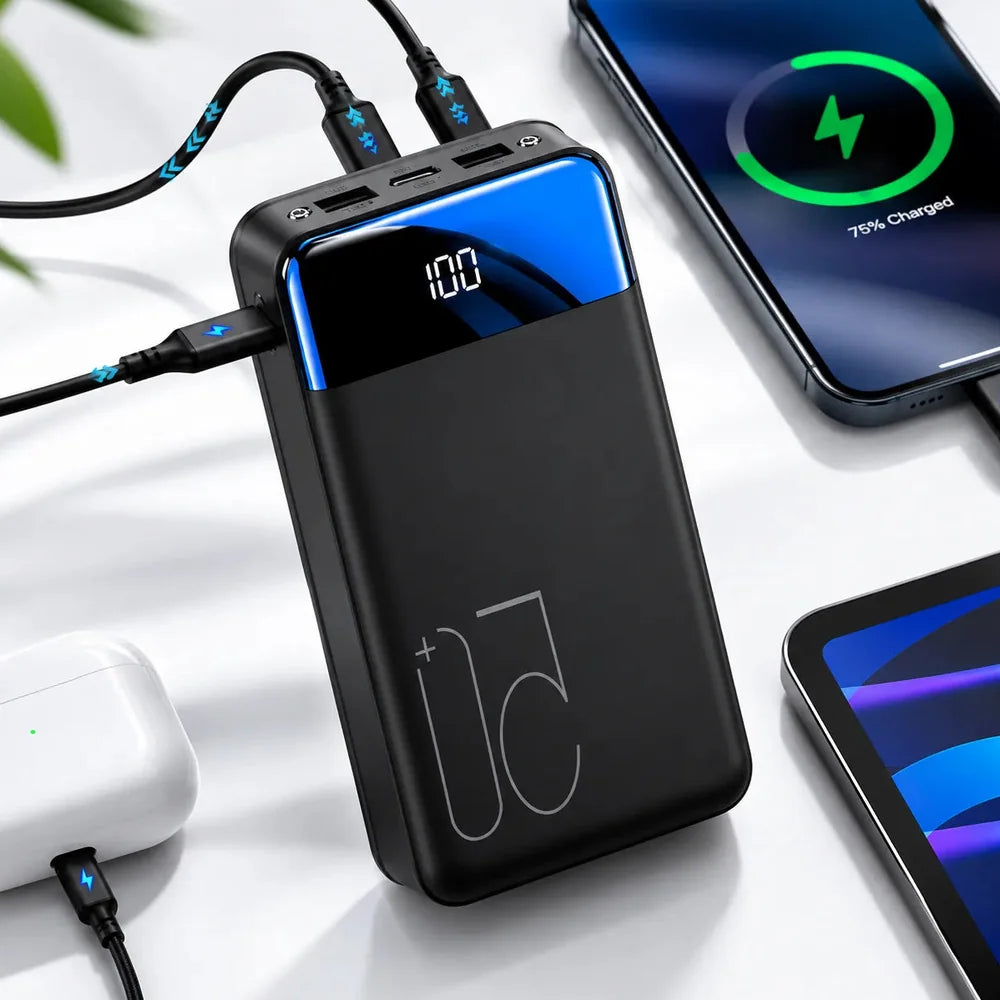 Power Bank Haute Capacité 100 000 mAh avec Charge Rapide Jolinova™