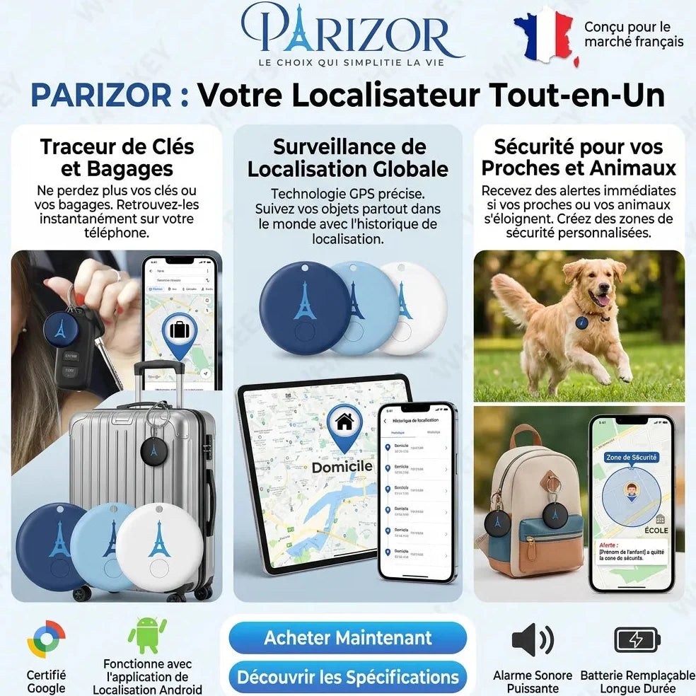 Pro™ — Traceur GPS Sans Abonnement, Compatible Android & iOS Jolinova™