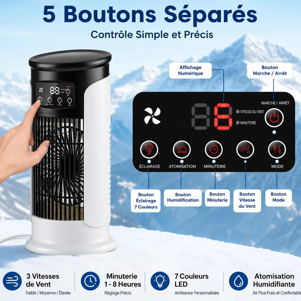 Refroidisseur d’Air Portable — 6 VITESSES Jolinova™