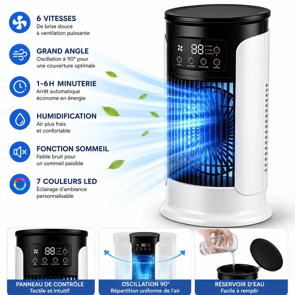 Refroidisseur d’Air Portable — 6 VITESSES Jolinova™