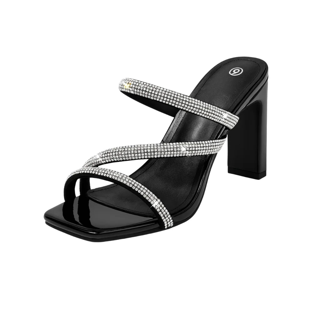 Sandales à talon femme noires élégantes Jolinova™