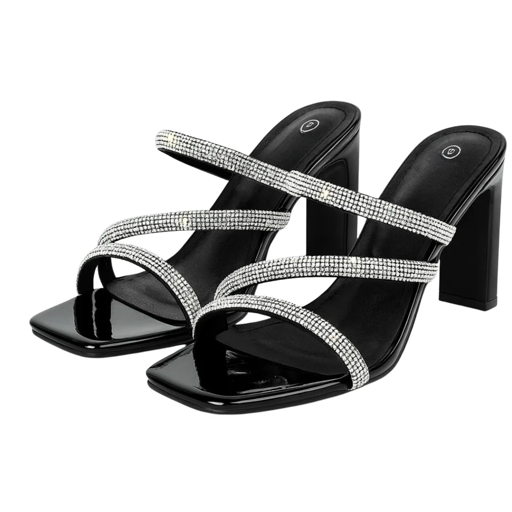 Sandales à talon femme noires élégantes Jolinova™