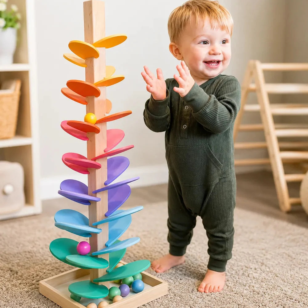 Tour Musicale Sensorielle en Bois pour Bébés et Enfants Jolinova™