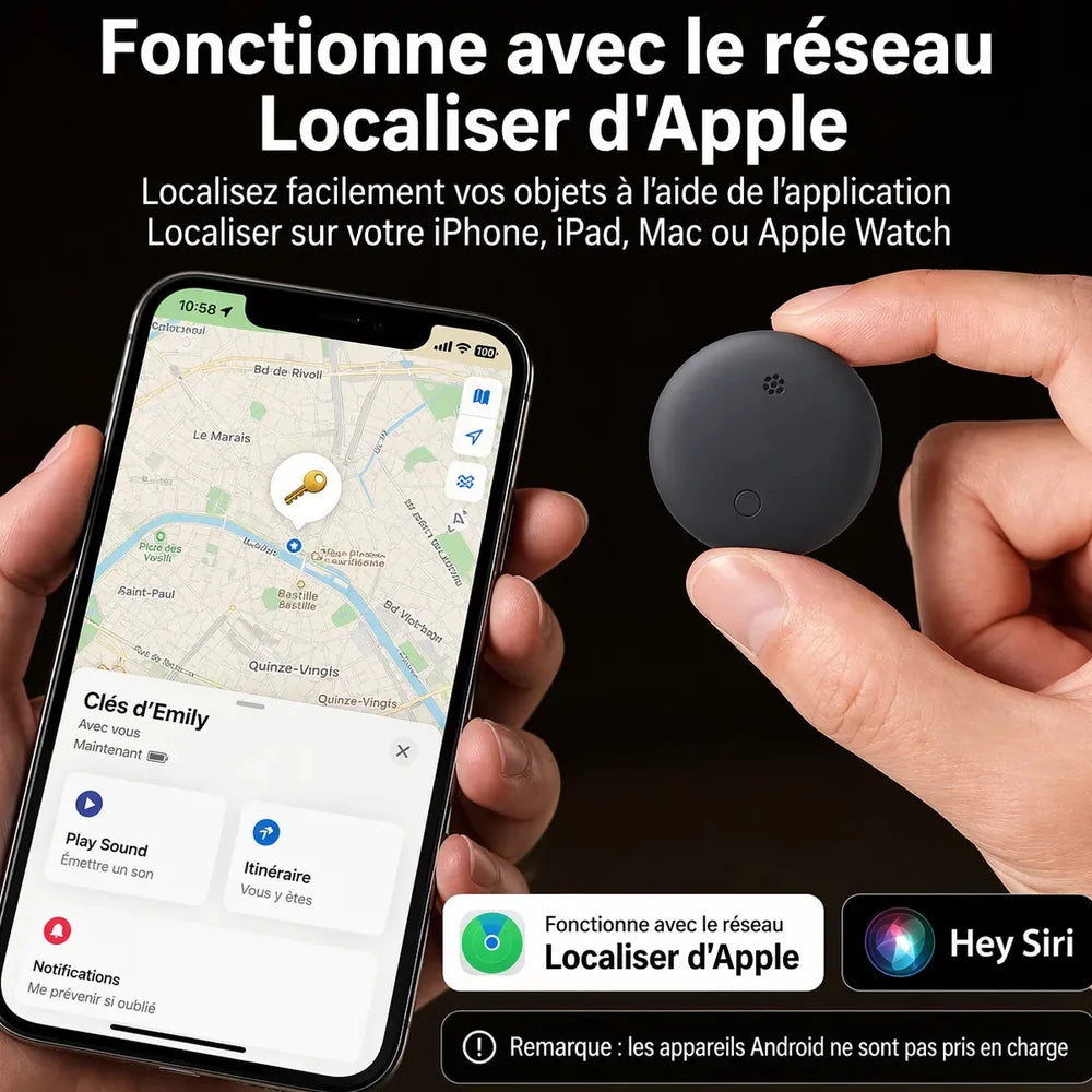Traceur GPS Sans Abonnement, Compatible Android & iOS Jolinova™