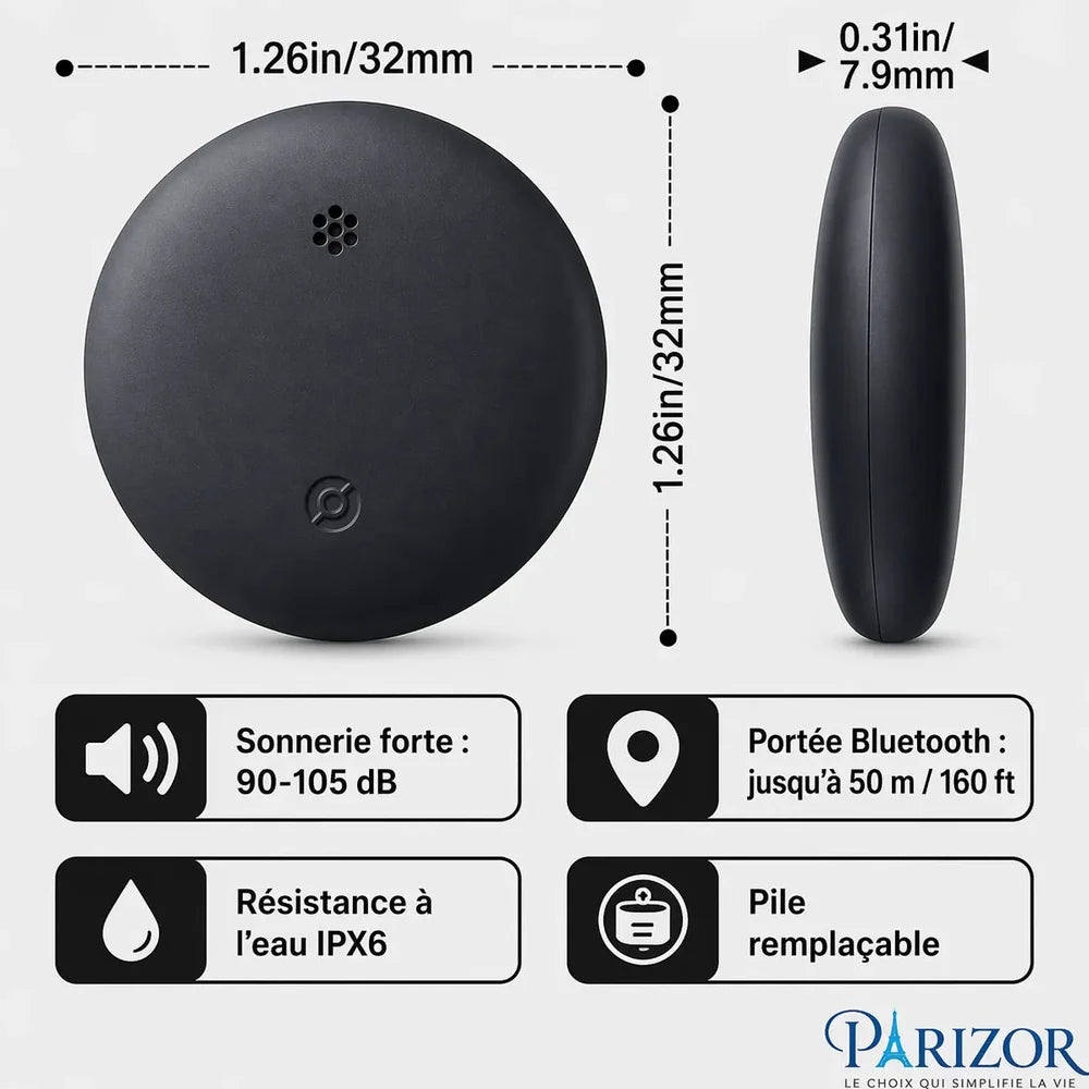 Traceur GPS Sans Abonnement, Compatible Android & iOS Jolinova™