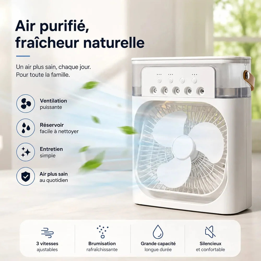 Ventilateur Brumisateur Refroidisseur d'Air Climatiseur Mobile USB Jolinova™