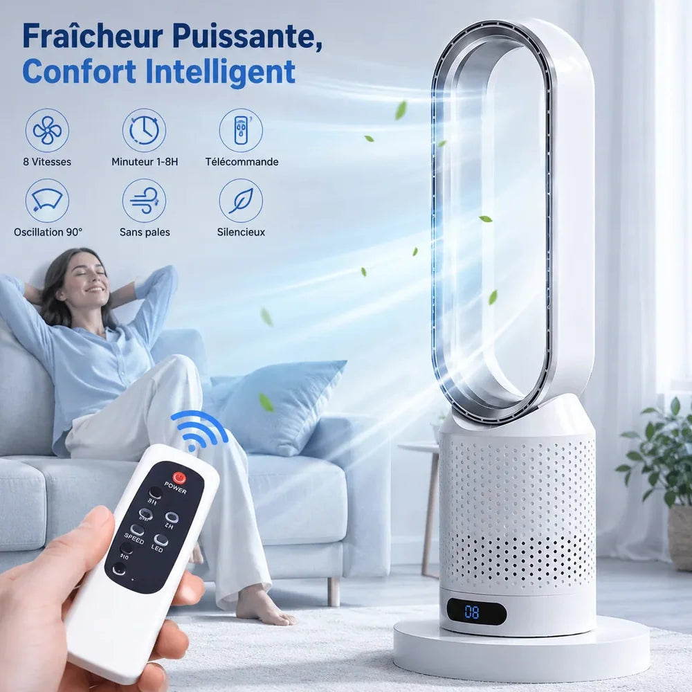 Ventilateur Brumisateur Refroidisseur d'Air Climatiseur Mobile Sans Pales Jolinova™