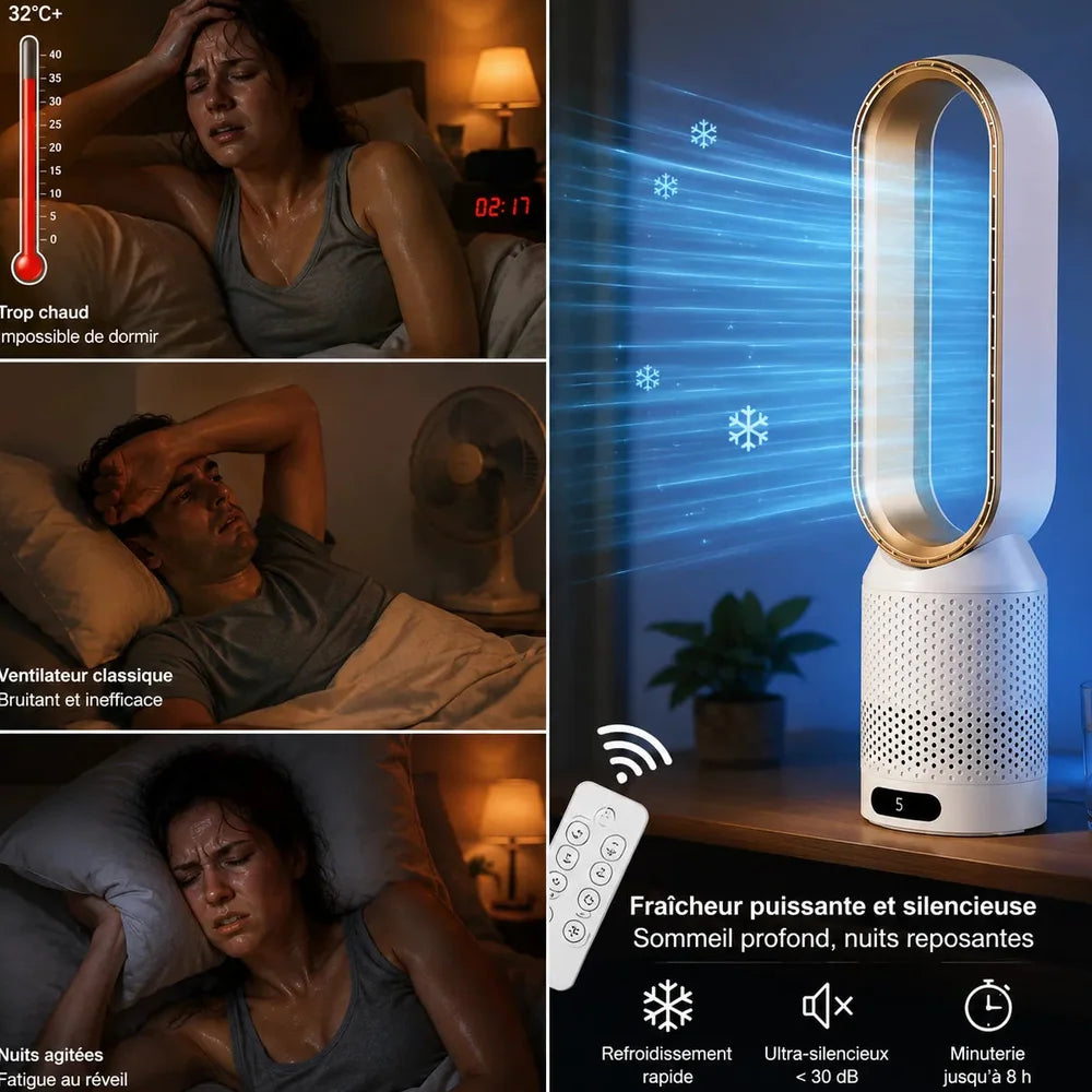 Ventilateur Brumisateur Refroidisseur d'Air Climatiseur Mobile Sans Pales Jolinova™