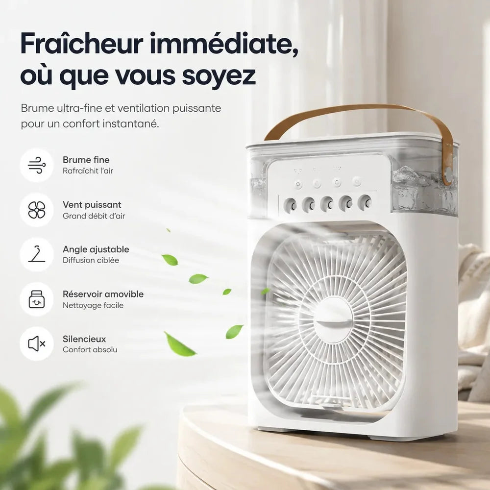 Ventilateur Brumisateur Refroidisseur d'Air Climatiseur Mobile USB Jolinova™