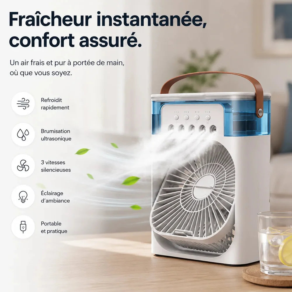 Ventilateur Brumisateur Refroidisseur d'Air Climatiseur Mobile USB Jolinova™