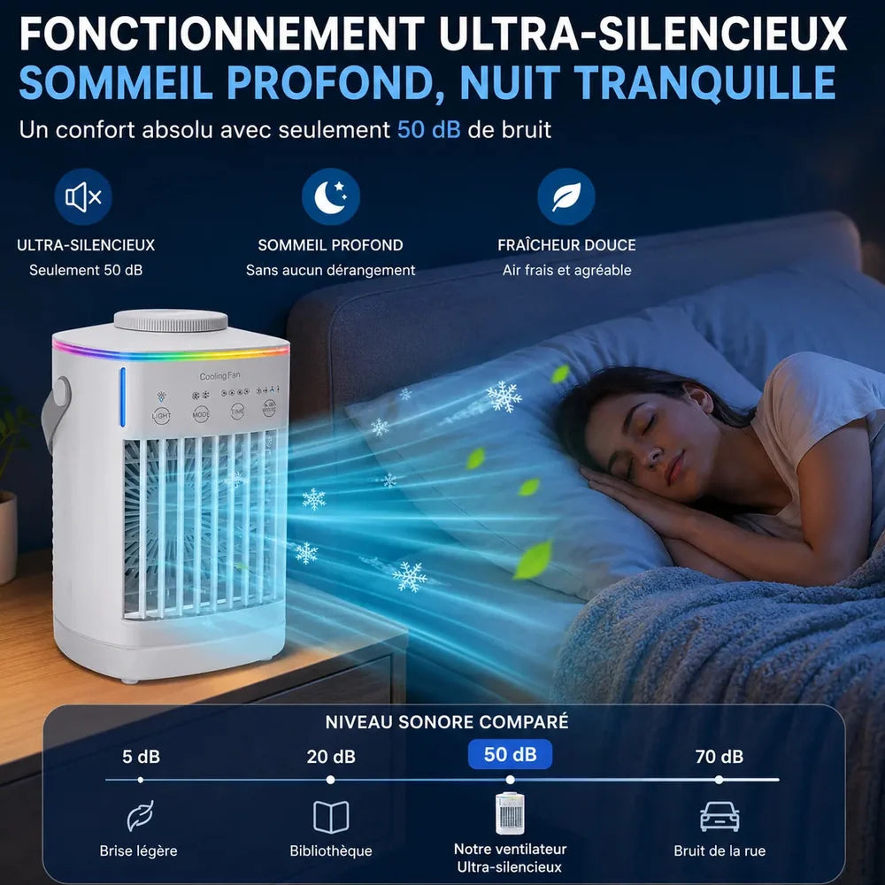 Ventilateur Brumisateur Refroidisseur d'Air Climatiseur Mobile USB — FrostAir Glacéa Jolinova™