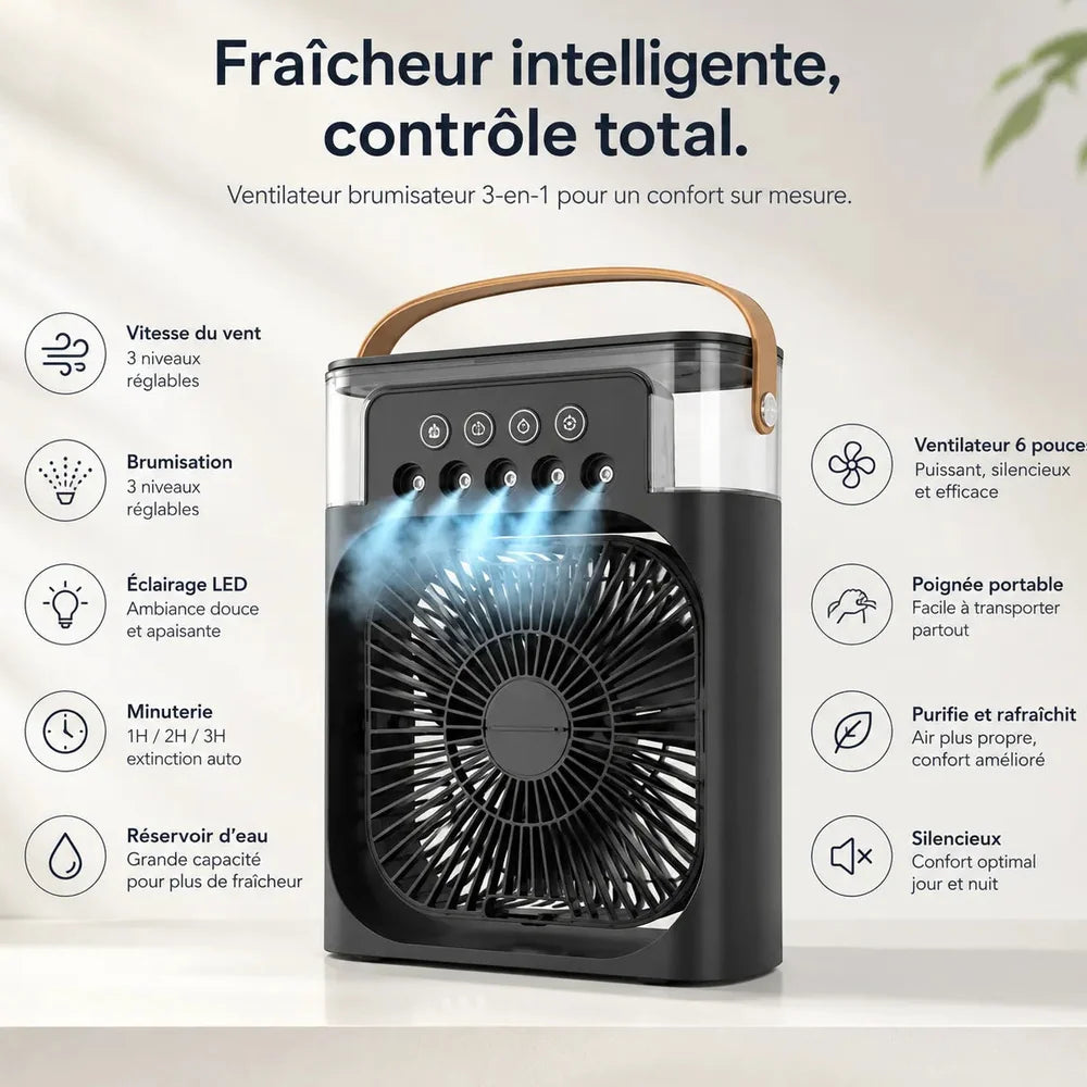 Ventilateur Brumisateur Refroidisseur d'Air Climatiseur Mobile USB Jolinova™
