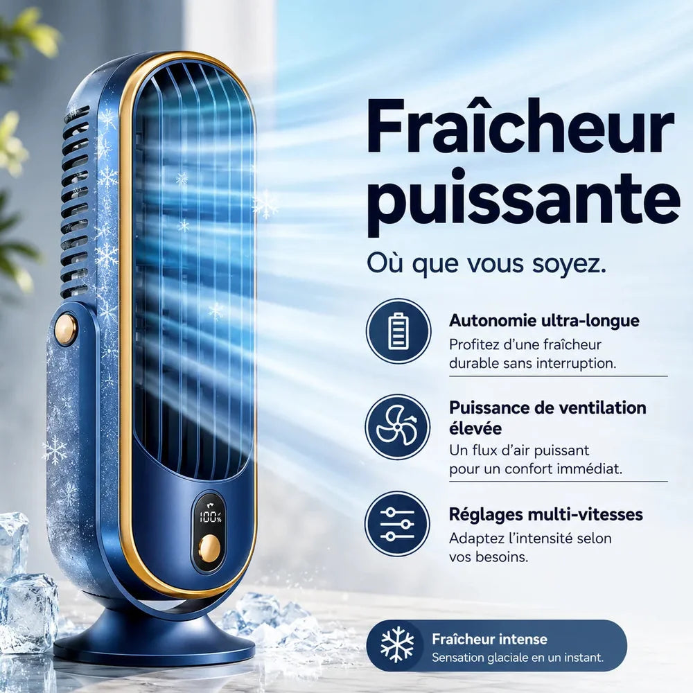 Ventilateur Rafraichisseur d Air Portable USB Double Moteur Jolinova™