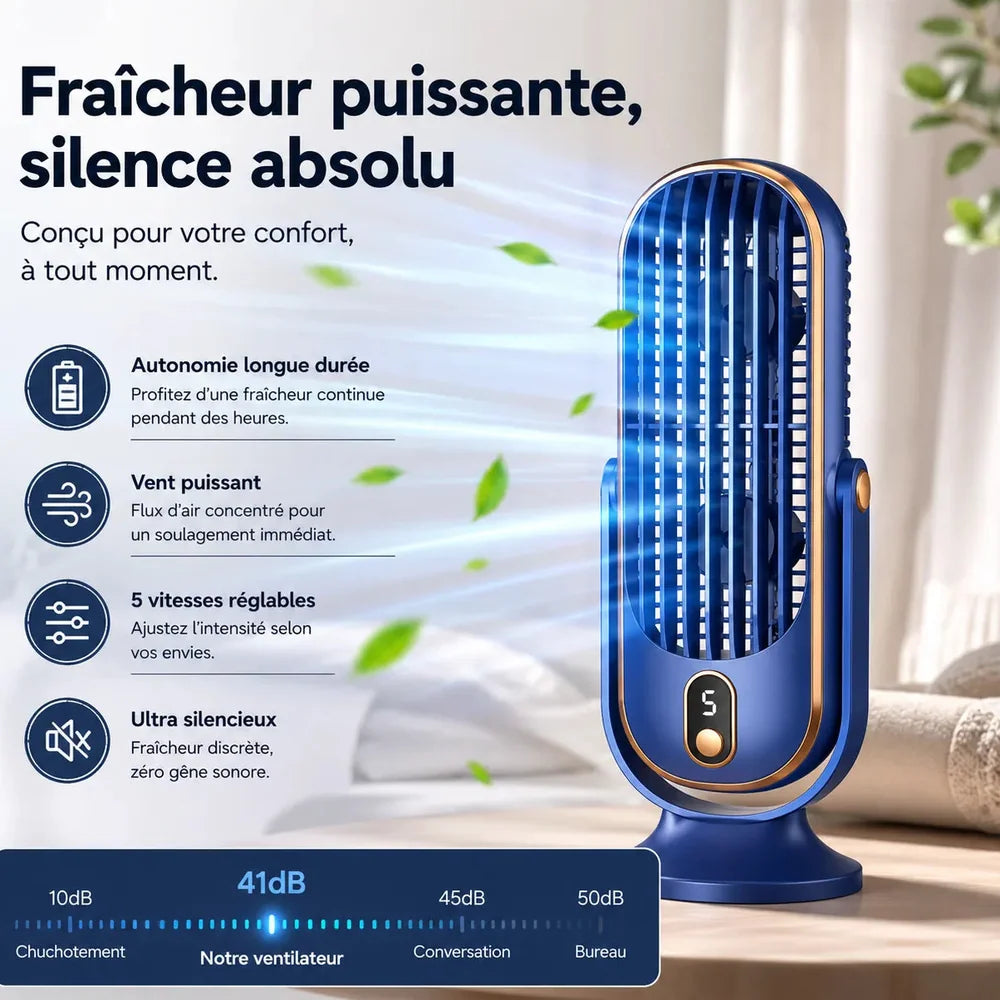 Ventilateur Rafraichisseur d Air Portable USB Double Moteur Jolinova™